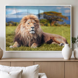 67826-MGV-FP-60X30-3P_White-Majestic Lion Wall Art – King of the Jungle Canvas Print, Safari Wildlife Decor for Living Room, Office, or Man Cave