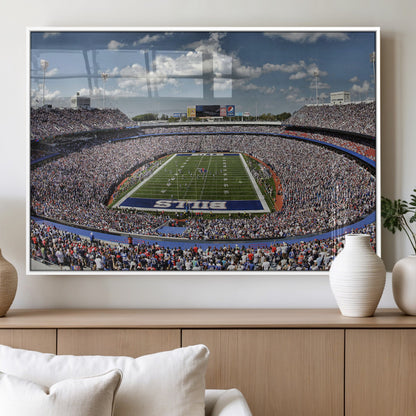 76491-MGV-FP-60X30-3P_White-Buffalo Bills Stadium Wall Art Canvas Print, Framed Bills Stadium Art Picture Print, Highmark Stadium Perfect Sport Room Decor