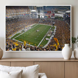 51419-MGV-FP-36X24-3P_White-Heinz Field Wall Art Canvas Print, Framed Pittsburgh Stadium Field Art Picture Print, Heinz Stadium Field Perfect Sports Room