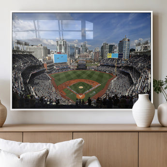 87122-MGV-FP-60X30-3P_White-Petco Park Field Wall Art Canvas Print, Framed San Diego Stadium Art Picture Print, Petco Park Stadium Perfect Sport Room Decor