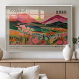 18304-MGV-FP-36X24-3P_White-Sunset Mountain Landscape Wall Art – Panoramic Abstract Nature Canvas Print, Vibrant Wall Decor for Living Room, Bedroom, Office,