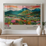 54215-MGV-FP-36X24-3P_White-Yayoi Kusama Wall Art – Panoramic Japanese Landscape Canvas Print, Modern Abstract Nature Decor for Office, Bedroom or Living Room