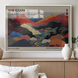 27188-MGV-FP-36X24-3P_White-Yayoi Kusama Wall Art – Panoramic Abstract Landscape Canvas Print, Vibrant Modern Decor for Living Room, Bedroom, Office, or Art