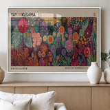 51280-MGV-FP-60X30-3P_White-Abstract Yayoi Kusama Wall Art Canvas Print, Framed Japanese Wabi Sabi Art Picture Print, Yayoi Kusama Perfect Abstract Modern