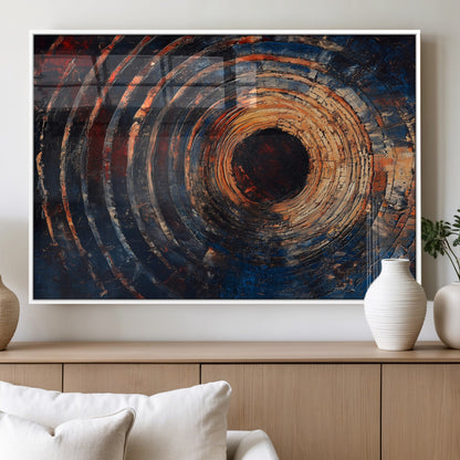 10017879-MGV-FP-36X24-3P_White-Wood Tree Ring Wall Art Canvas Print, Framed Natural Wood Art Picture Print, Rustic Tree Slice Perfect Rustic Decor Artwork