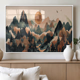 46509506-MGV-FP-60X30-3P_White-Mountain Wall Art – Sunset Canvas Print, Nature Inspired Artwork, Scenic Wall Decor for Living Room, Bedroom, Office