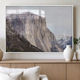 74506434-MGV-FP-36X24-3P_White-El Capitan Wall Art Canvas Print, Framed Yosemite Cliff Art Picture Print, Sierra Nevada Perfect Sierra Minimalism Decor Artwork