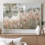 21826392-MGV-FP-36X24-3P_White-Pampas Grass Wall Art Canvas Print, Framed Soft Pampas Art Picture Print, Pastel Grasses Perfect Soft Neutral Boho Decor Artwork