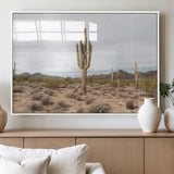 96147924-MGV-FP-36X24-3P_White-Saguaro Cactus Wall Art Canvas Print, Framed Desert Cactus Art Picture Print, Earthy Desert Perfect Southwestern Boho Decor
