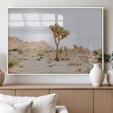 67109959-MGV-FP-36X24-3P_White-Joshua Tree Wall Art Canvas Print, Framed Neutral Desert Art Picture Print, Earthy Landscape Perfect Neutral Boho Decor Artwork