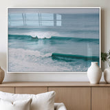 73692470-MGV-FP-36X24-3P_White-Ocean Swell Wall Art Canvas Print, Framed Surf Waves Art Picture Print, Blue Water Perfect Coastal Dynamic Decor Artwork