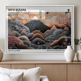 63125329-MGV-FP-36X24-3P_White-Japanese Mt Fuji Wall Art – Surreal Ukiyo e Style Cherry Blossom Poster, Swirling Cloud Landscape Print, Modern Oriental Asian