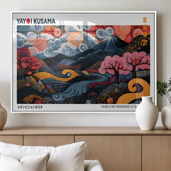 43879290-MGV-FP-36X24-3P_White-Japanese Abstract Wall Art – Mount Fuji Cherry Blossom Canvas Print, Modern Asian Inspired Landscape Decor for Living Room,