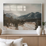 77311749-MGV-FP-36X24-3P_White-Mountain Landscape Wall Art Canvas Print, Framed Snowy Peaks Art Picture Print, Alpine Aesthetic Perfect Rustic Winter Decor