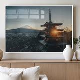 87729656-MGV-FP-36X24-3P_White-Mount Fuji Wall Art Canvas Print, Framed Japan Travel Art Picture Print, Chureito Pagoda Perfect Zen Minimalism Decor Artwork