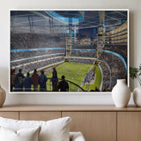 41816511-MGV-FP-36X24-3P_White-Chicago Dome Stadium Wall Art – Futuristic Football Arena Canvas Print, Modern Sports Fan Decor for Man Cave, Office, Bar, or
