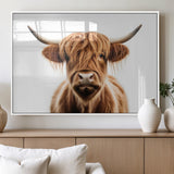 637908607-MGV-FC-93X47-3P_Black-Highland Cow Wall Art Print – Rustic Farmhouse Animal Portrait, Scottish Highland Cattle Canvas, Modern Country Wall Decor for