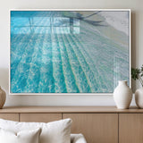 46233906-MGV-FP-36X24-3P_White-Coastal Wall Art – Turquoise Ocean Waves and White Sand Canvas Print, Tropical Beach Photography Decor for Bedroom, Living Room,