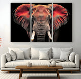 54719-MGV-CV-36X24-Elephant Wall Art – Majestic African Elephant Canvas Print, Wildlife Safari Animal Decor for Living Room, Bedroom, Office or Man