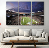52712-MGV-CV-36X24-Gillette Stadium Field Wall Art Canvas Print, Framed Massachusetts Stadium Art Picture Print, Gillette Stadium Perfect Sport Room
