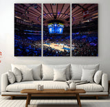 20491-MGV-CV-48X32-3P-Madison Square Garden Wall Art Canvas Print, Framed New York Stadium Art Picture Print, MSG Stadium Perfect Sport Room Decor