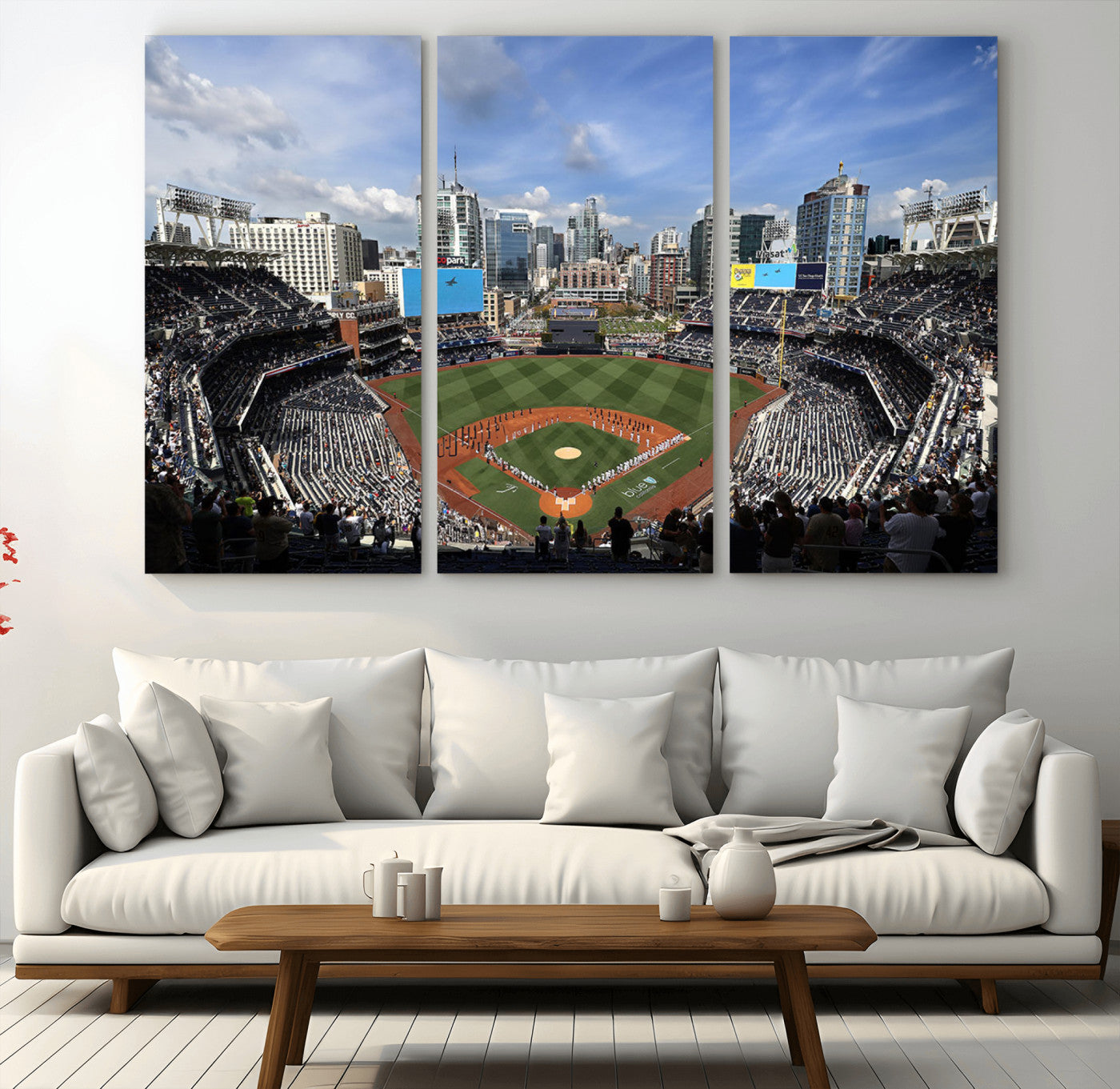 87122-MGV-CV-36X24-Petco Park Field Wall Art Canvas Print, Framed San Diego Stadium Art Picture Print, Petco Park Stadium Perfect Sport Room Decor