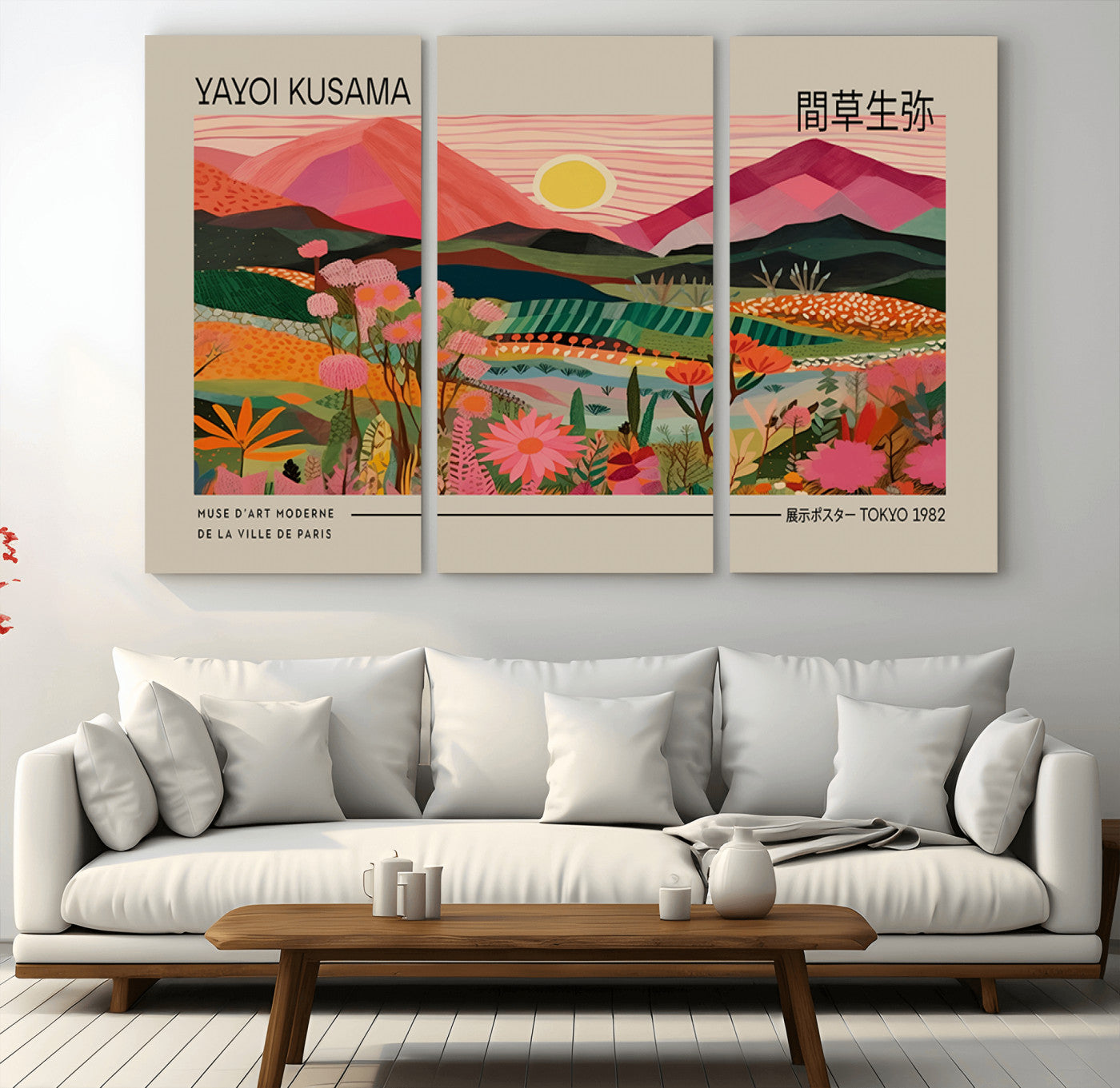 18304-MGV-CV-36X24-Sunset Mountain Landscape Wall Art – Panoramic Abstract Nature Canvas Print, Vibrant Wall Decor for Living Room, Bedroom, Office,