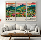 54215-MGV-CV-36X24-Yayoi Kusama Wall Art – Panoramic Japanese Landscape Canvas Print, Modern Abstract Nature Decor for Office, Bedroom or Living Room