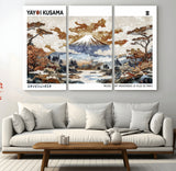 80111817-MGV-CV-36X24-Japanese Landscape Wall Art – Mount Fuji Autumn Canvas Print, Asian Inspired Nature Decor for Living Room, Bedroom, Office or