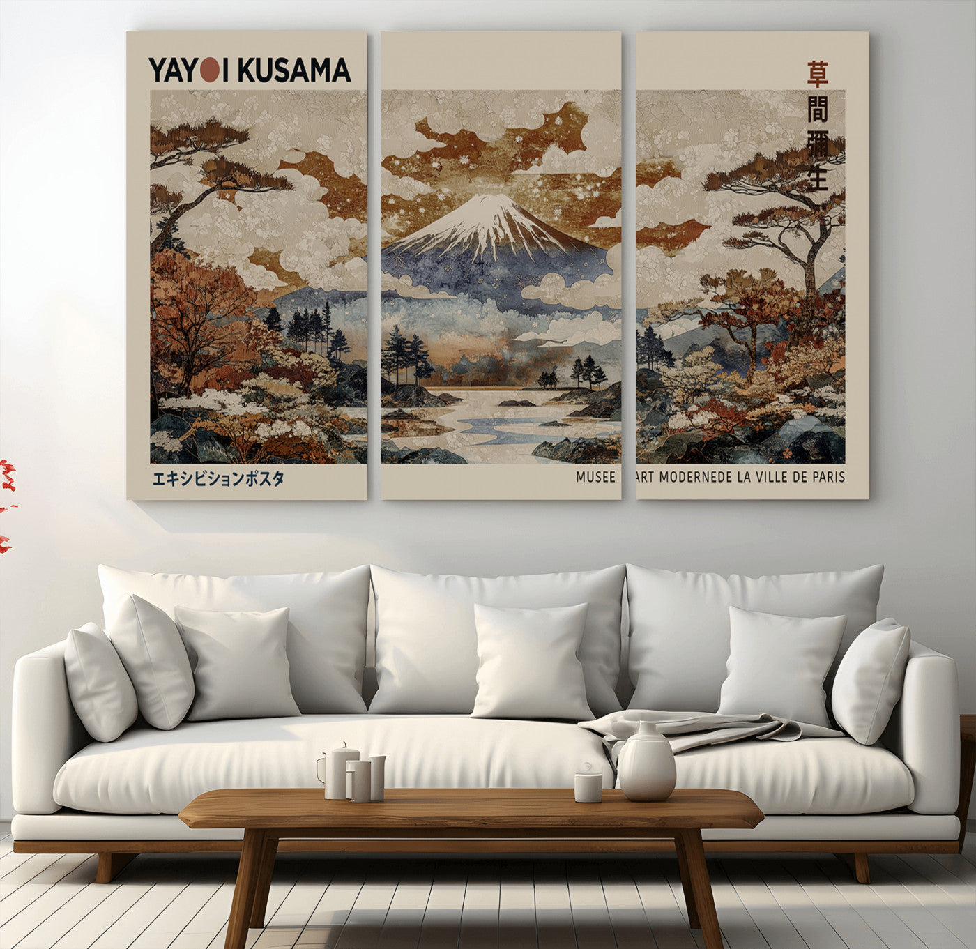 11778299-MGV-CV-36X24-Japanese Landscape Wall Art – Mount Fuji Canvas Print, Asian Inspired Nature Decor for Living Room, Bedroom, Office or Studio