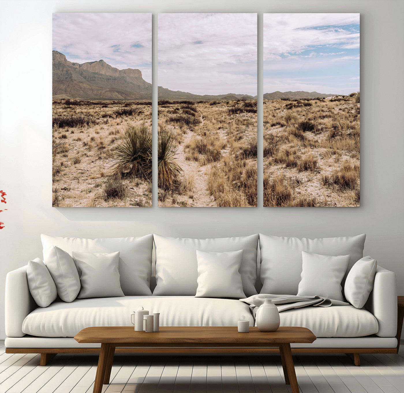 20681831-MGV-CV-36X24-Desert Landscape Wall Art – Southwestern Mountain Canvas Print, Rustic Western Nature Photography Decor for Living Room, Office,