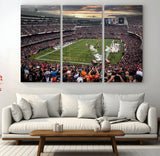 87578930-MGV-CV-36X24-Soldier Field Wall Art – Chicago Bears Football Stadium Sunset Canvas Print, Game Day Sports Decor for Man Cave, Bar, Office, or
