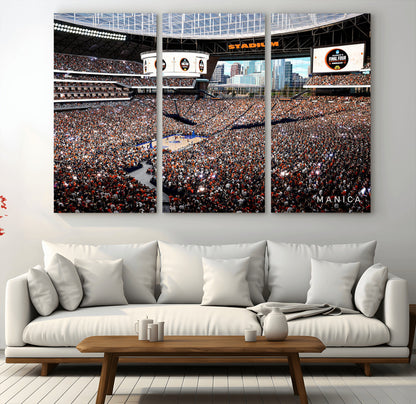 38616413-MGV-CV-36X24-Chicago Dome Stadium Wall Art – Futuristic Basketball Final Four Arena Canvas Print, Modern Sports Fan Decor for Man Cave or