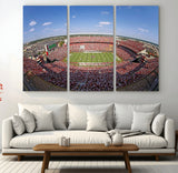 29492070-MGV-CV-48X32-3P-William Brice Stadium Canvas Wall Art – Football Game, Stadium Crowd, Fans, Energy, Team Spirit, Daytime Outdoor Event Print for