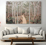 24760563-MGV-CV-36X24-Forest Wall Art – Tranquil Woodland Path Canvas Print, Scenic Nature Photography Decor for Bedroom, Living Room, Office, Cabin or