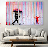 69505-MGV-CV-36X24-Graffiti Girl Wall Art Canvas Print, Framed Urban Contrast Art Picture Print, Vibrant Graffiti Perfect Urban Pop Decor Artwork