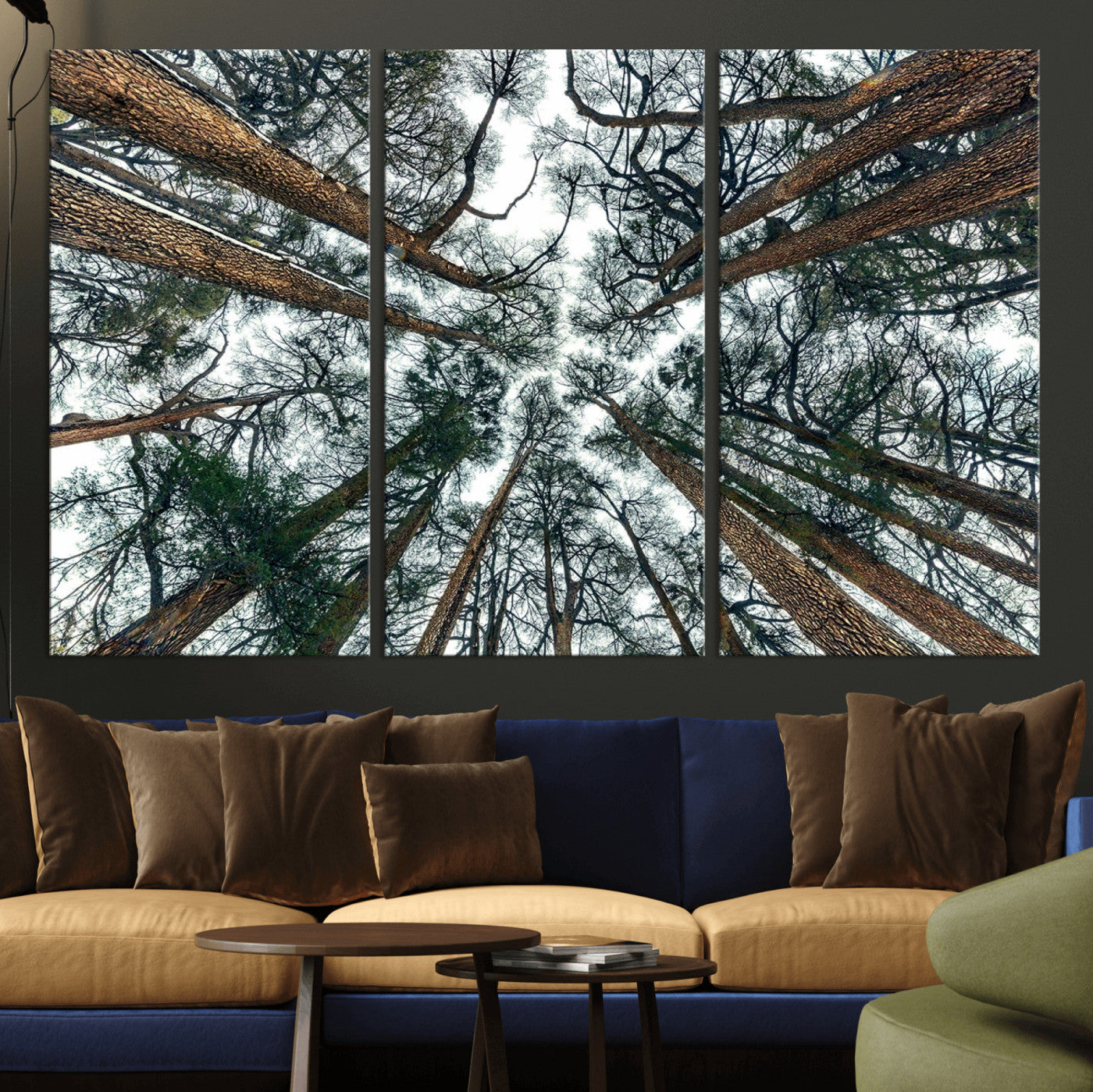 18790-MGV-CV-36X24-Pine Canopy Wall Art – Panoramic View of Towering Pines Canvas Print, Nature-Inspired Decor for Office, Cabin or Living Room