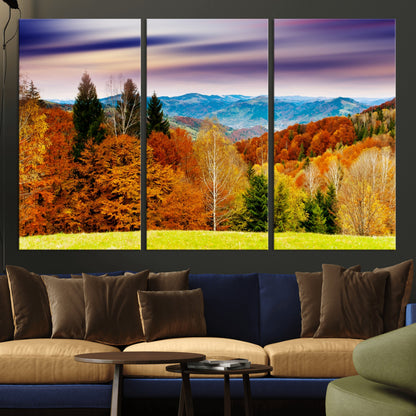 58007-MGV-CV-36X24-Autumn Mountain Landscape Wall Art – Stunning Fall Forest Canvas Print, Cozy Nature Decor for Home or Office
