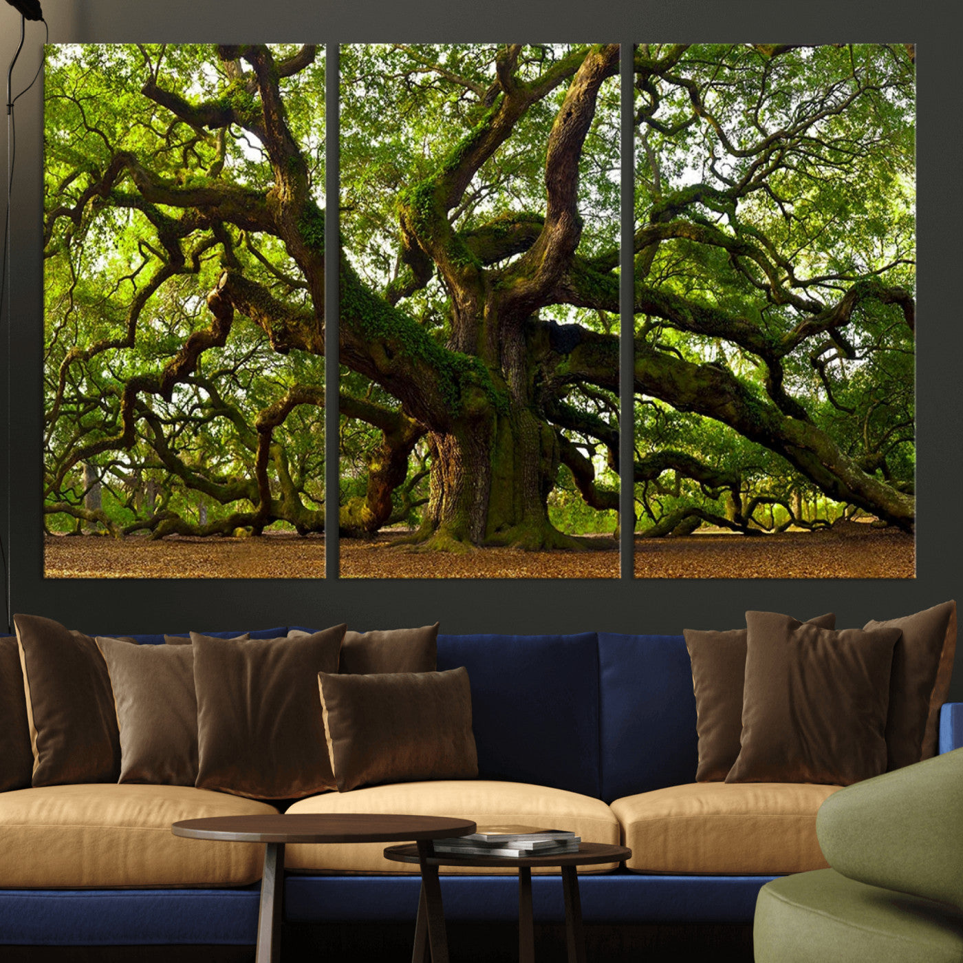 29407-MGV-CV-36X24-Ancient Oak Tree Wall Art – Majestic Nature Canvas Print, Large Tree Photography Decor for Living Room or Office