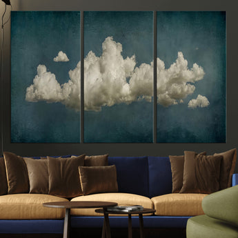 18162-MGV-CV-36X24-Ethereal Cloud Wall Art – Panoramic Sky Canvas Print, Dreamy Atmospheric Decor for Bedroom, Living Room or Office