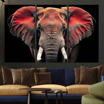54719-MGV-CV-36X24-Elephant Wall Art – Majestic African Elephant Canvas Print, Wildlife Safari Animal Decor for Living Room, Bedroom, Office or Man