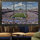 76491-MGV-CV-36X24-Buffalo Bills Stadium Wall Art Canvas Print, Framed Bills Stadium Art Picture Print, Highmark Stadium Perfect Sport Room Decor