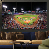 47365-MGV-CV-36X24-Fenway Park Stadium Wall Art Canvas Print, Framed Boston Baseball Stadium Art Picture Print, MLB Stadium Field Perfect Sport Room