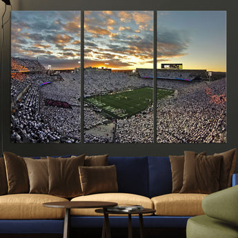 38807-MGV-CV-36X24-Beaver Stadium Wall Art Canvas Print, Framed Beaver Stadium Field Art Picture Print, Football Stadium Perfect Sport Room Decor