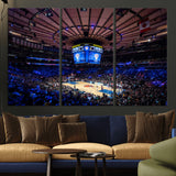 20491-MGV-CV-36X24-Madison Square Garden Wall Art Canvas Print, Framed New York Stadium Art Picture Print, MSG Stadium Perfect Sport Room Decor