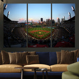 67670-MGV-CV-36X24-PNC Park Stadium Wall Art Canvas Print, Framed Pittsburgh Pirates Stadium Art Picture Print, PNC Park Field Perfect Sport Room
