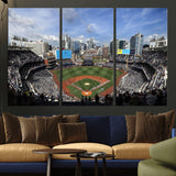 87122-MGV-CV-36X24-Petco Park Field Wall Art Canvas Print, Framed San Diego Stadium Art Picture Print, Petco Park Stadium Perfect Sport Room Decor