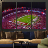 11343-MGV-CV-36X24-Bryant-Denny Stadium Wall Art – Panoramic Alabama Crimson Tide Football Field Canvas Print, Game Day Decor for Office, Man Cave or