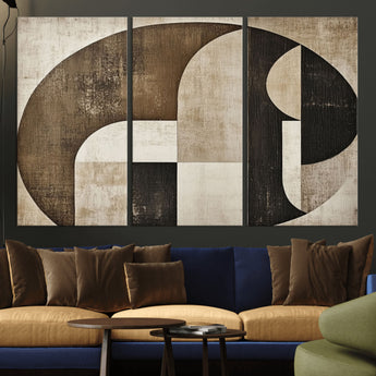 44796-MGV-CV-36X24-Wabi Sabi Wall Art Canvas Print, Framed Geometric Minimalist Art Picture Print, Modern Abstract Perfect Modern Abstract Decor