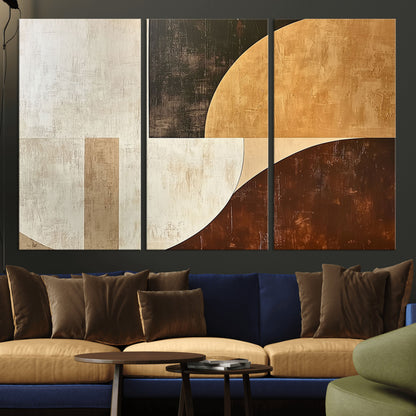 15030-MGV-CV-48X32-3P-Wabi Sabi Wall Art Canvas Print, Framed Modern Abstract Art Picture Print, Minimalist Zen Perfect Minimalist Modern Decor Artwork